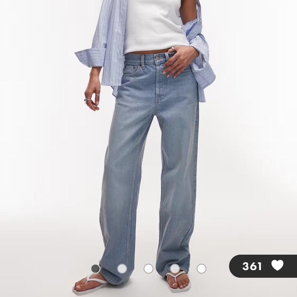 Topshop | Blue Wide Leg Jeans